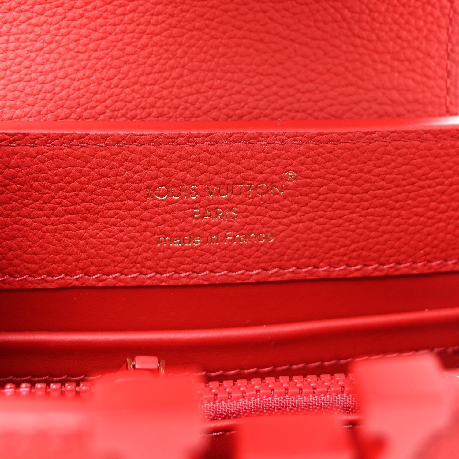 Louis Vuitton Taurillon Mini Capucines Monochrome Red 6 of 9