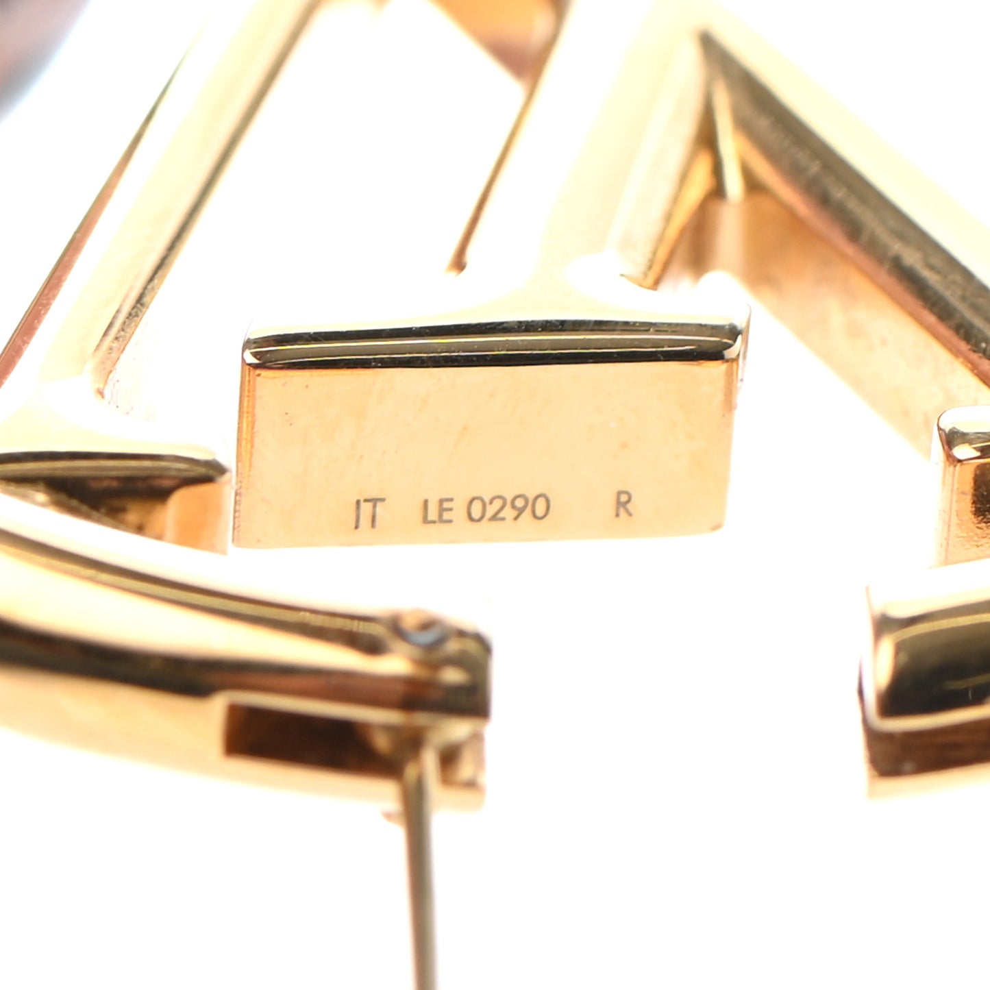 Metal Louise Hoop Earrings Gold