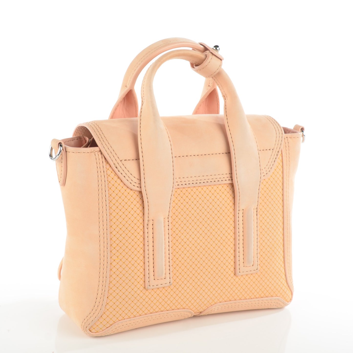 3.1 Perforated Calfskin Suede Mini Pashli Satchel Beige