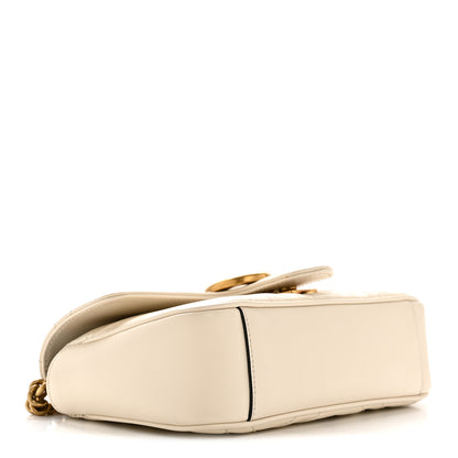 Gucci Calfskin Matelasse Mini GG Marmont Shoulder Bag White 4 of 11