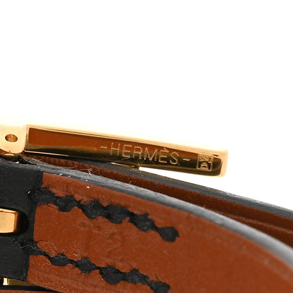 Hermes Chamonix Tadelakt Behapi Double Tour Bracelet T2 Black 4 of 5