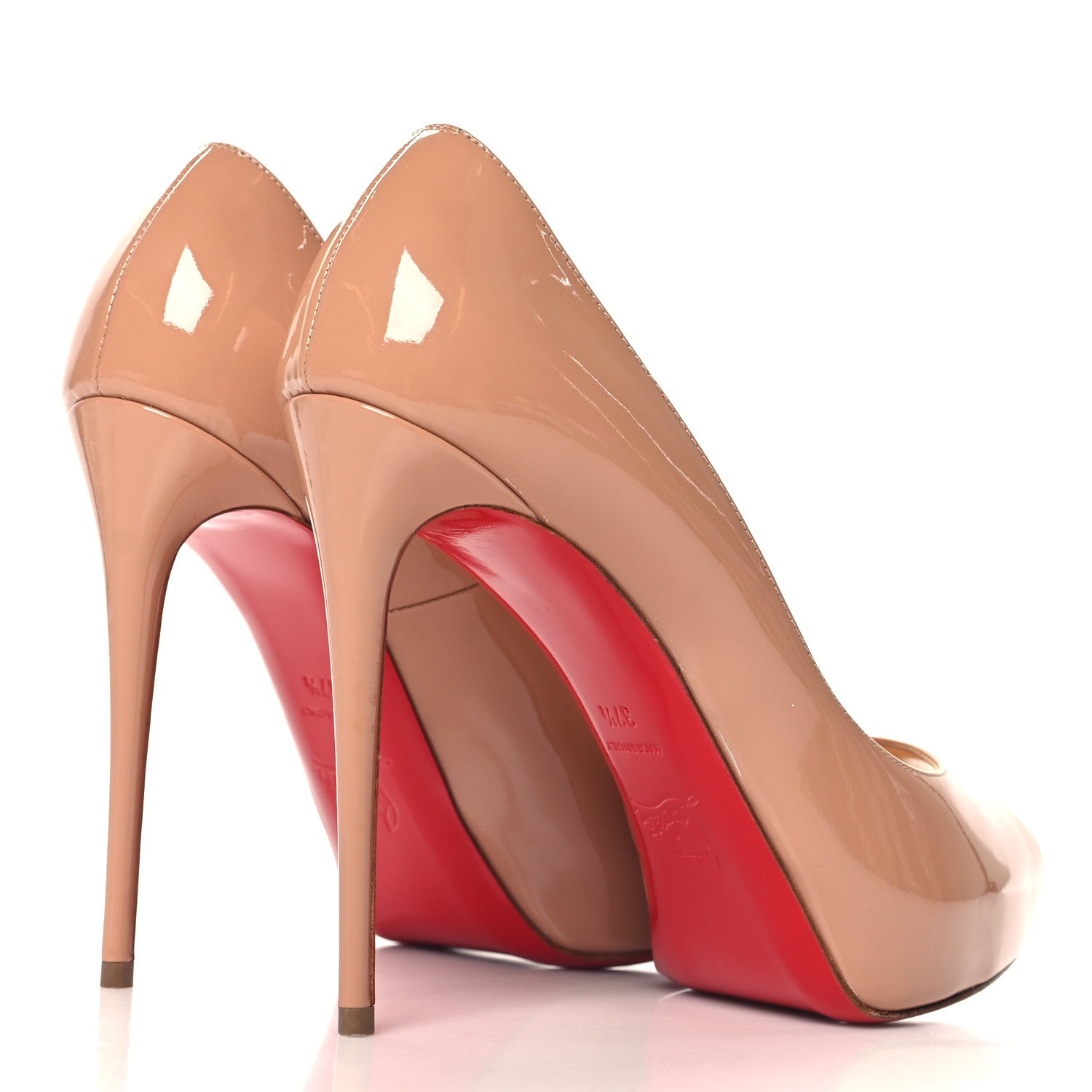 Christian Louboutin Patent New Very Prive 120 Pumps 37.5 Nude 5 of 9