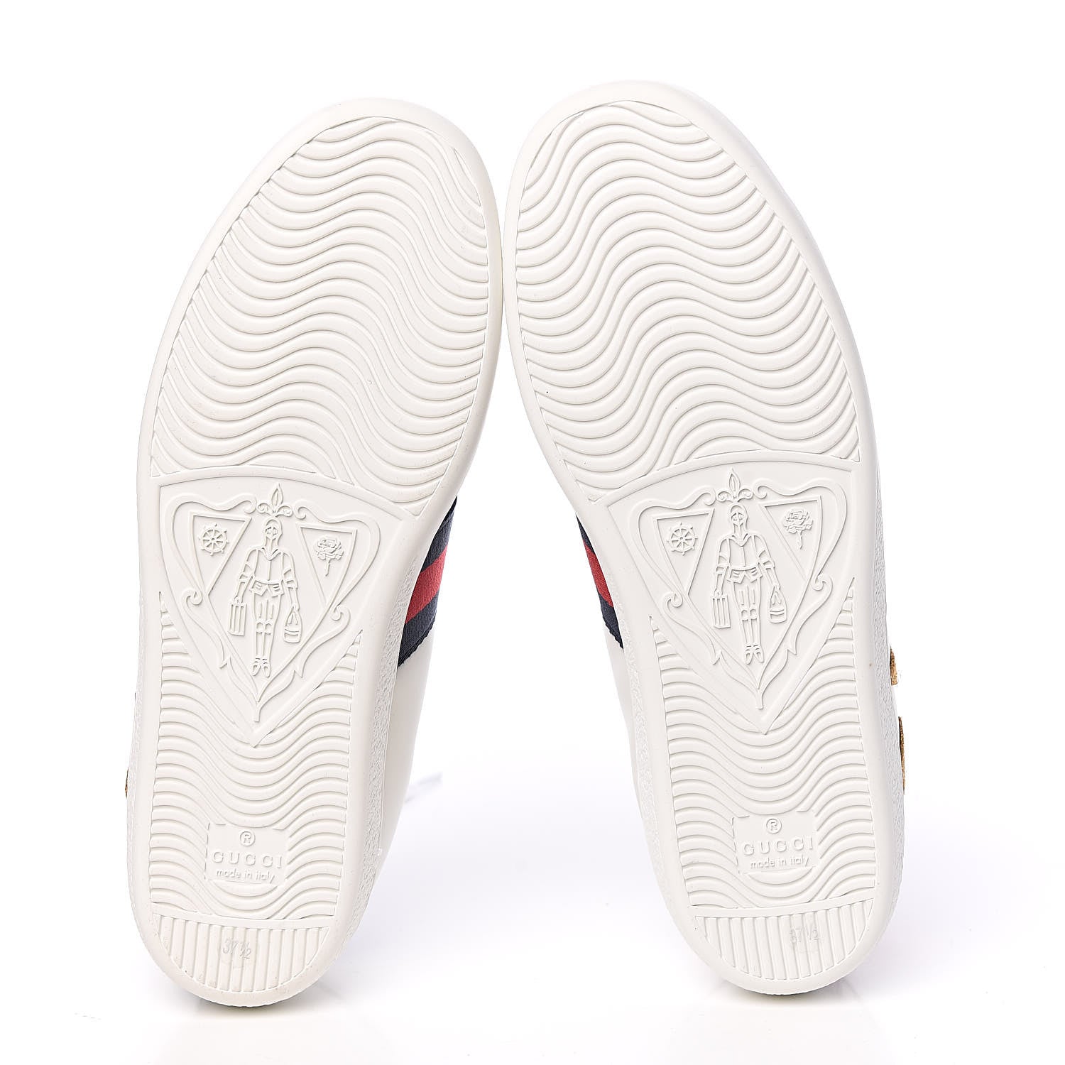 Gucci Calfskin Nappa Web LOVED Embroidered Womens Ace Sneakers 37.5 White Red Flame Notte 5 of 13