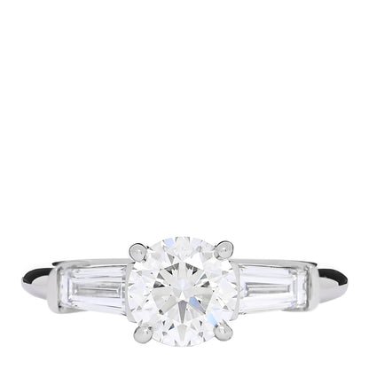 Tiffany Platinum Diamond 1.26ctw Three Stone Engagement Ring 49 5 1 of 7