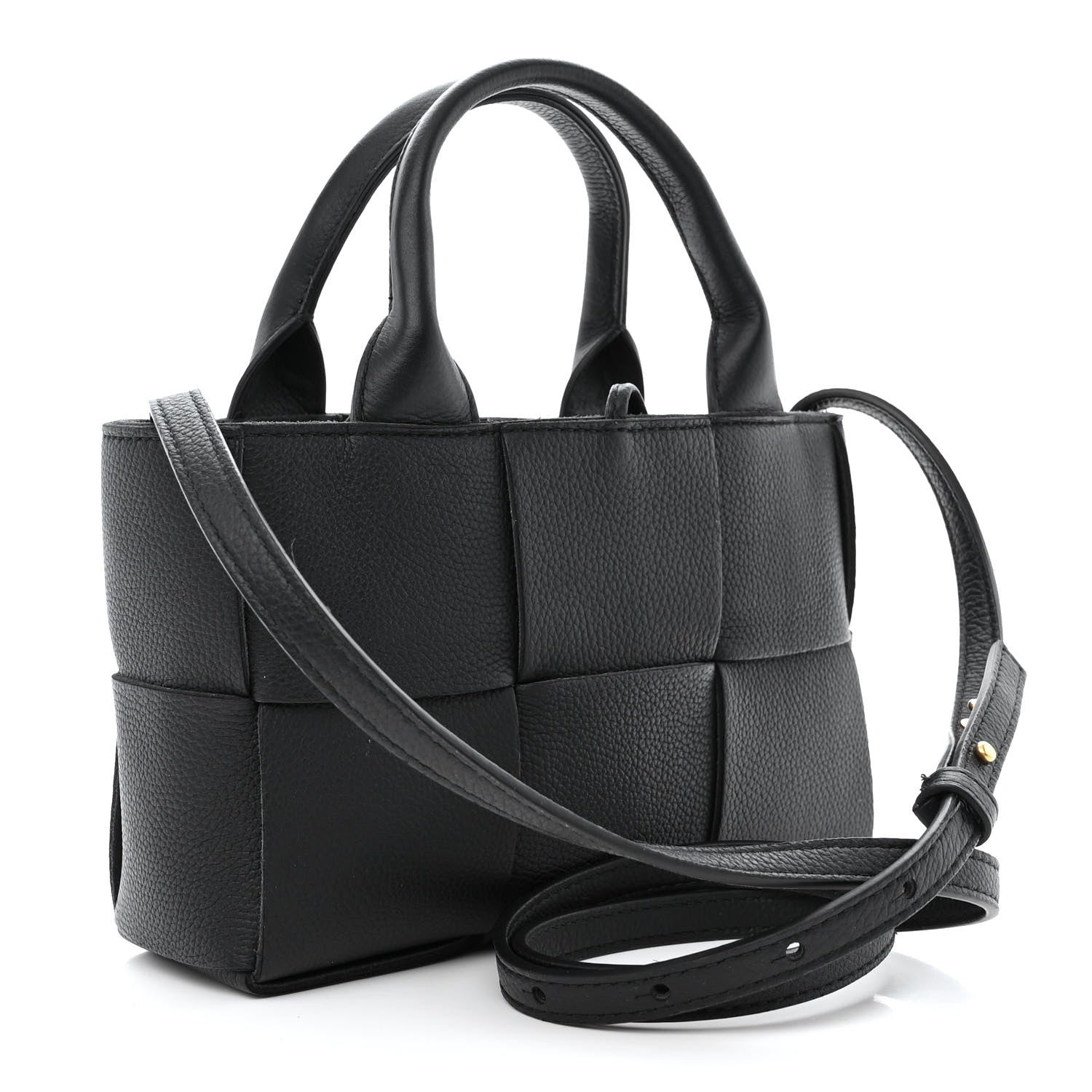 Bottega Veneta Grained Calfskin Intrecciato Candy Arco Tote Black 4 of 14