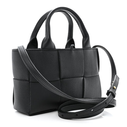 Bottega Veneta Grained Calfskin Intrecciato Candy Arco Tote Black 4 of 14