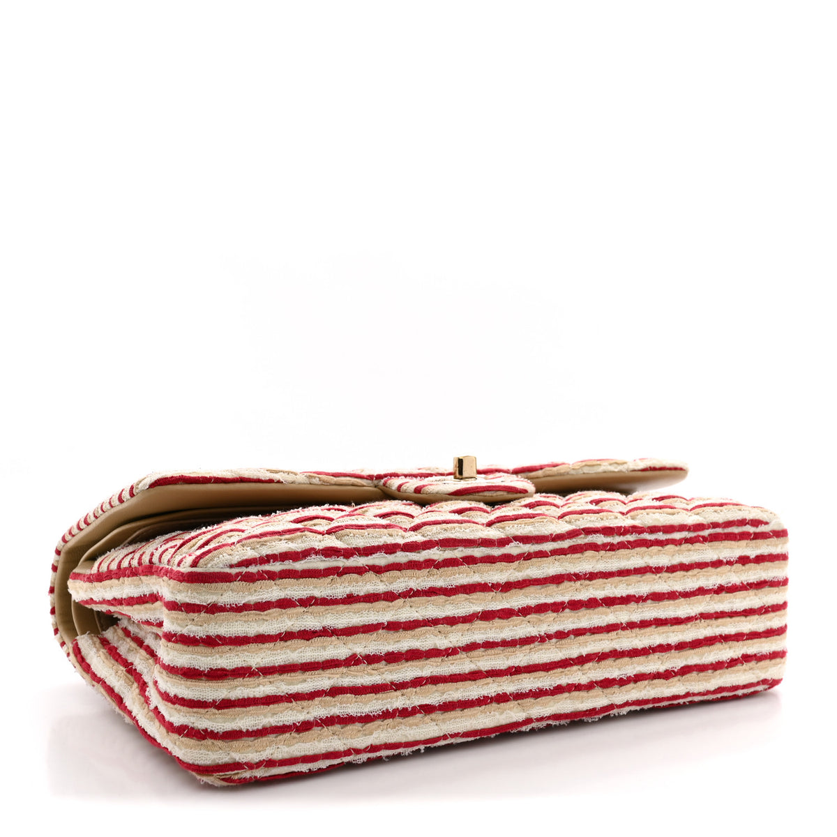 Chanel Jersey Quilted Medium Coco Sailor Flap Red White 4 of 10