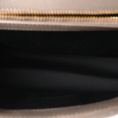 Saint Laurent Sheepskin Matelasse Chevron Monogram Medium College Bag Greyish Brown 5 of 10