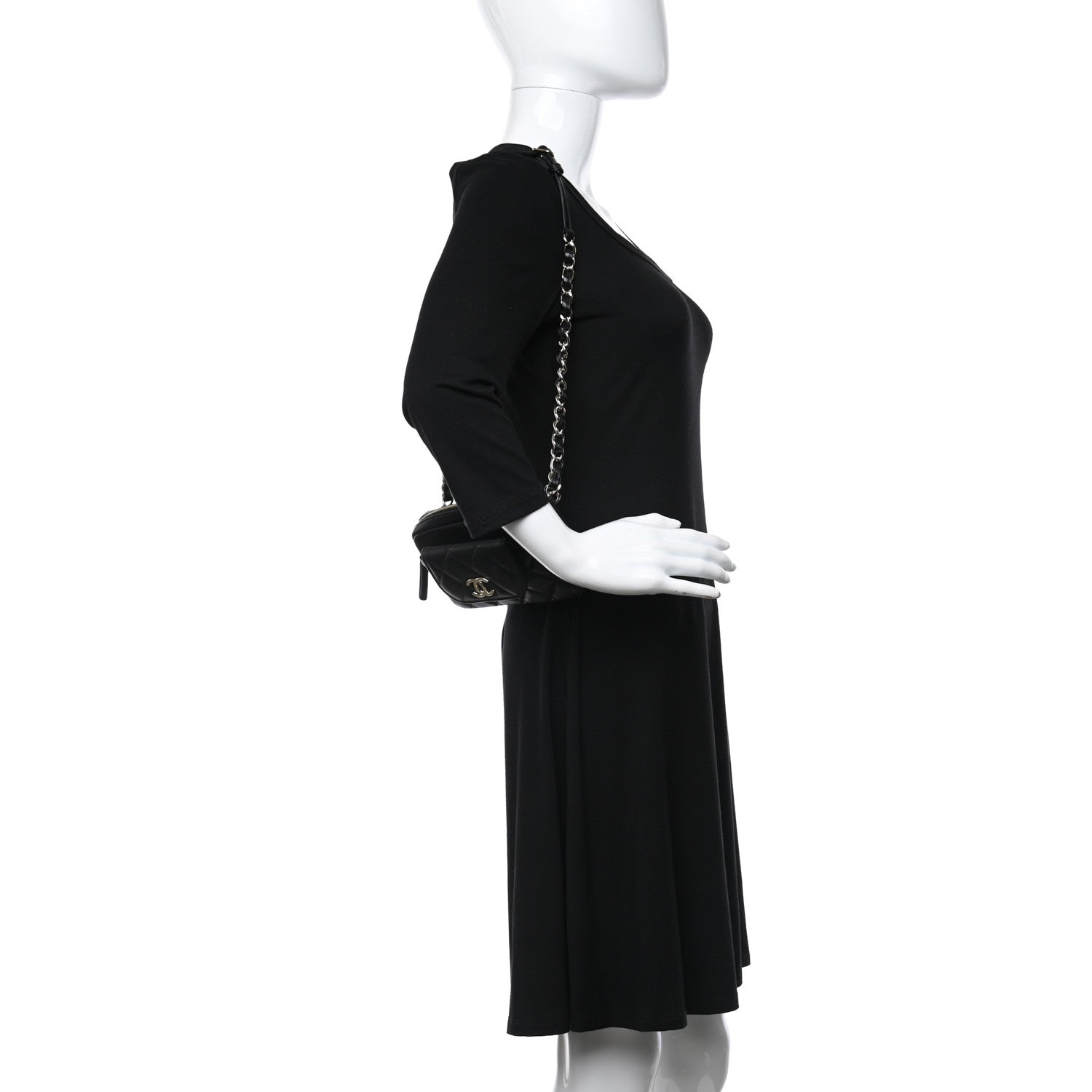Chanel Lambskin Quilted Waist Bag Black 3 of 16