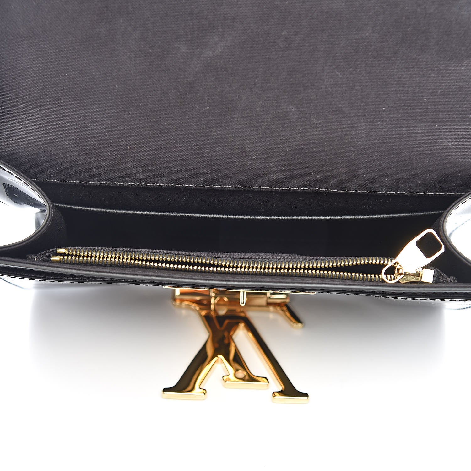 Louis Vuitton Patent Chain Louise MM Black 5 of 10
