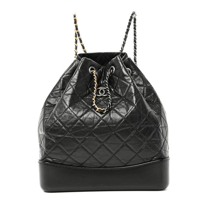 Chanel Aged Calfskin Quilted Small Gabrielle Backpack Black 1 of 10