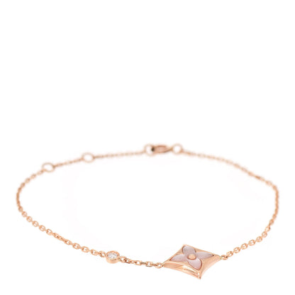 Louis Vuitton 18K Pink Gold Diamond Mother of Pearl Color Blossom BB Star Bracelet 1 of 6