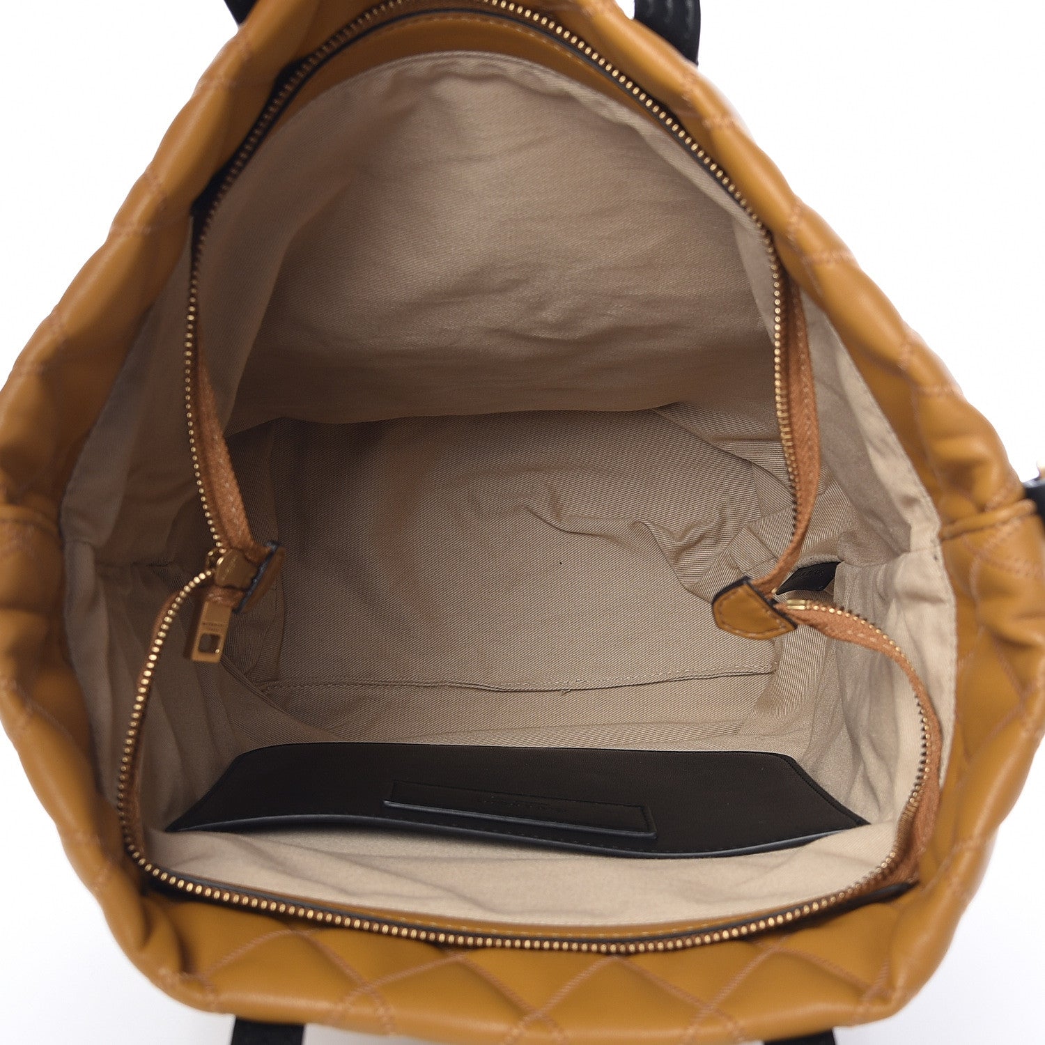 Givenchy Rubberized Canvas Quilted Duo Backpack Golden 7 of 12