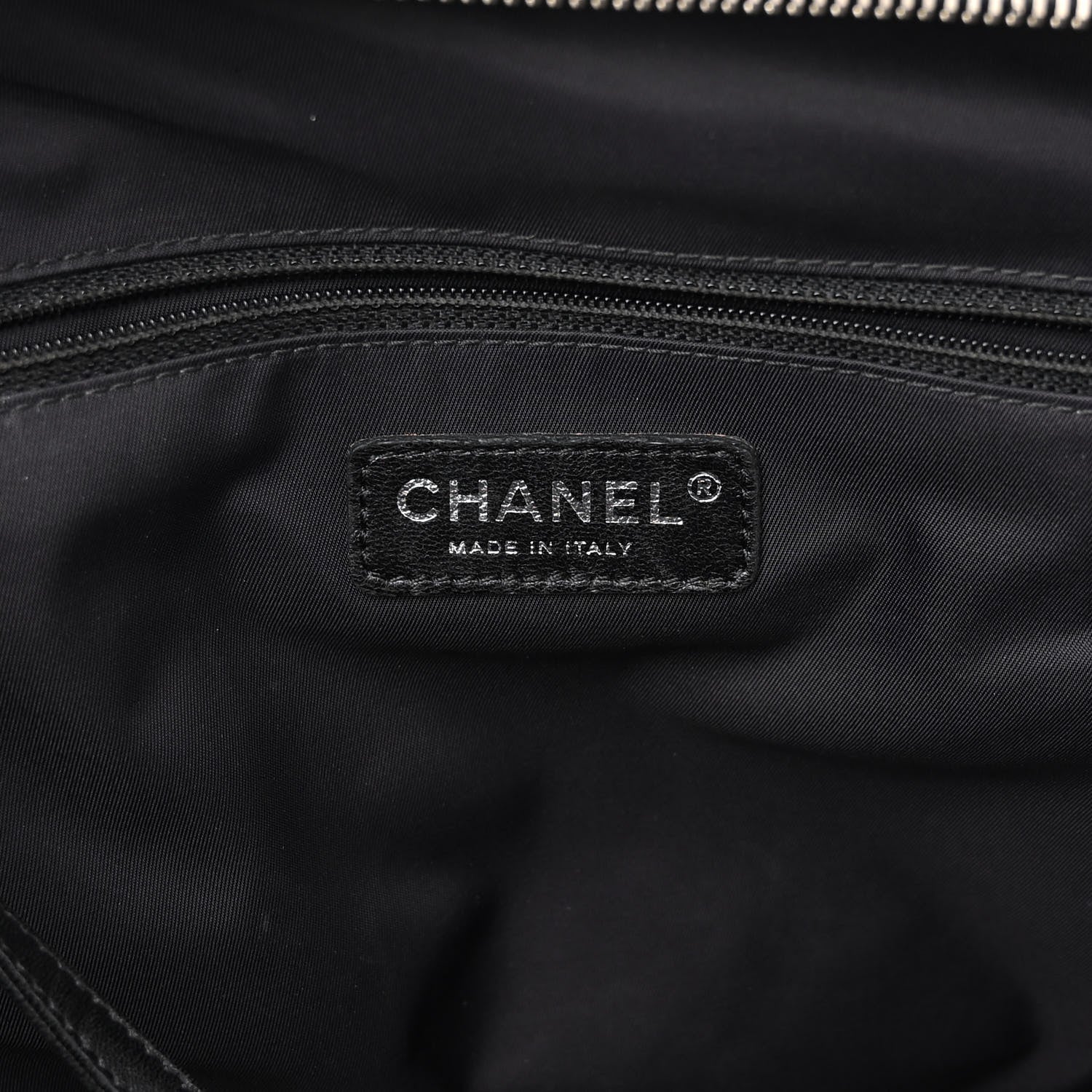 Chanel Coated Canvas Paris Biarritz Satchel Black 6 of 14