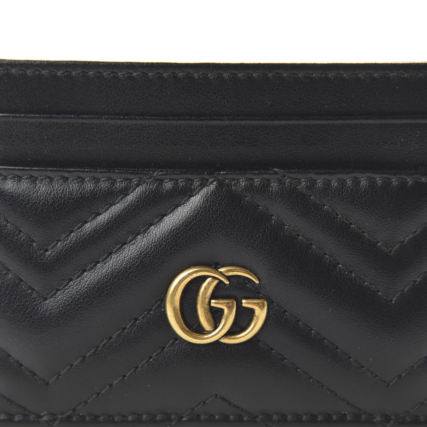 Gucci Calfskin Matelasse GG Marmont Card Holder Black 7 of 8