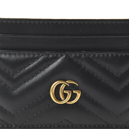 Gucci Calfskin Matelasse GG Marmont Card Holder Black 7 of 8