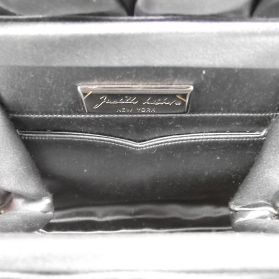 Crystal Satin Evening Bag Silver