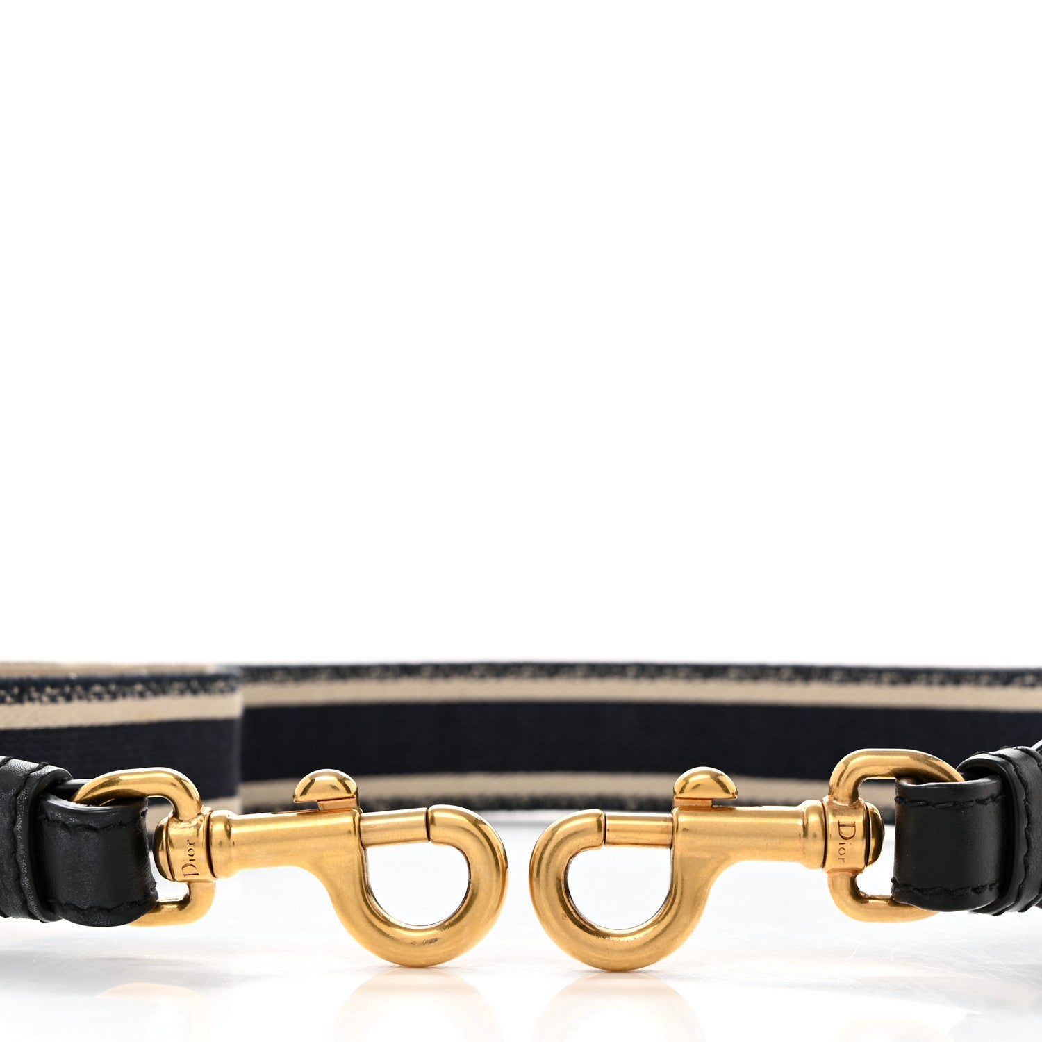 Christian Dior Canvas Embroidered Shoulder Strap Black 4 of 4