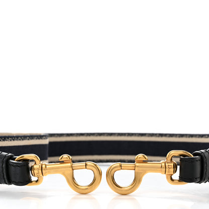 Christian Dior Canvas Embroidered Shoulder Strap Black 4 of 4