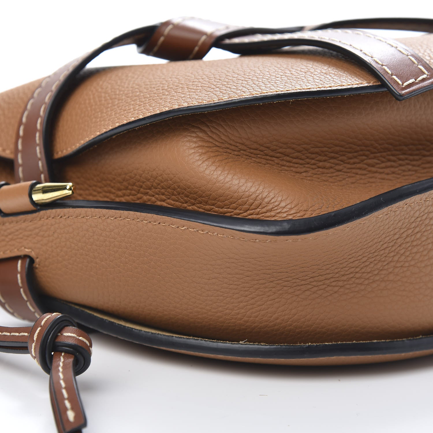 Loewe Grained Calfskin Small Gate Crossbody Bag Caramel Pecan 8 of 9