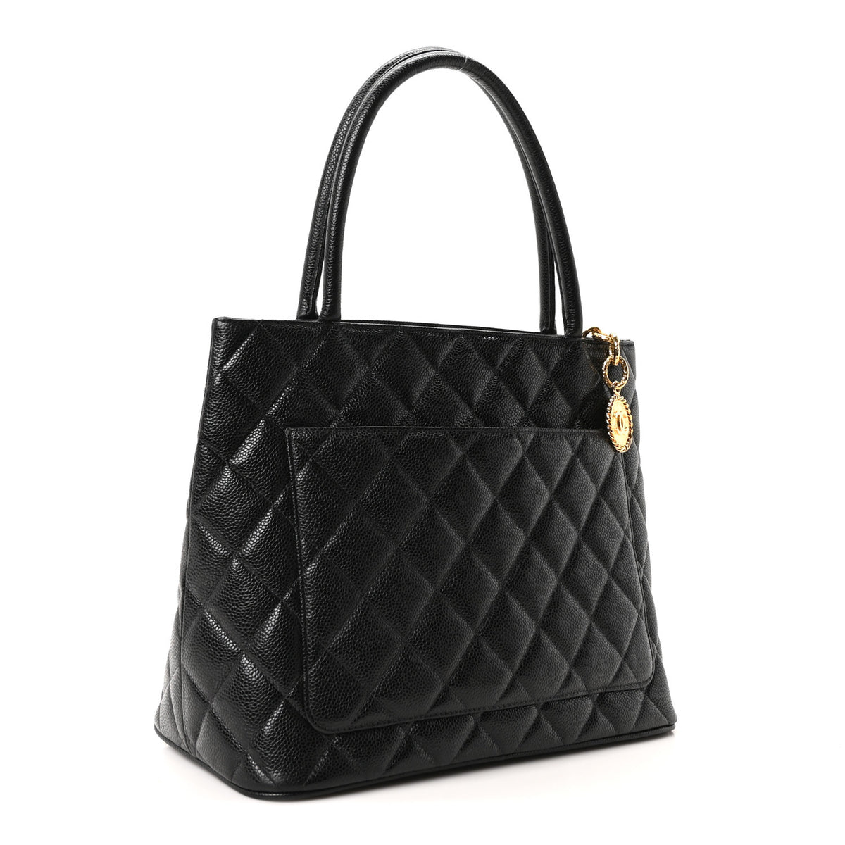 Chanel Caviar Quilted Medallion Tote Black 3 of 10