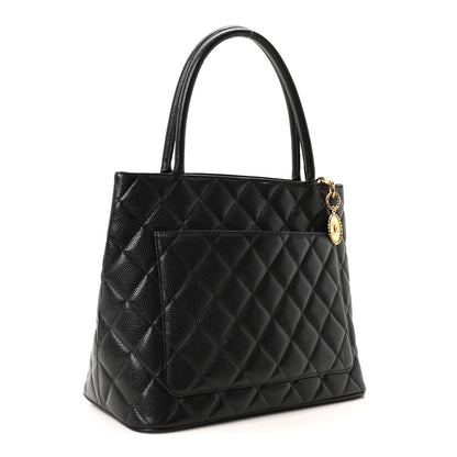 Chanel Caviar Quilted Medallion Tote Black 3 of 10