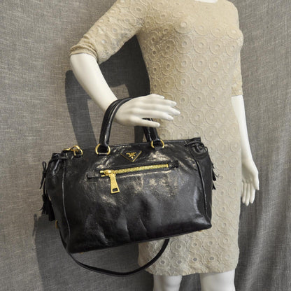 Prada Vitello Shine Tote Nero Black 2 of 10