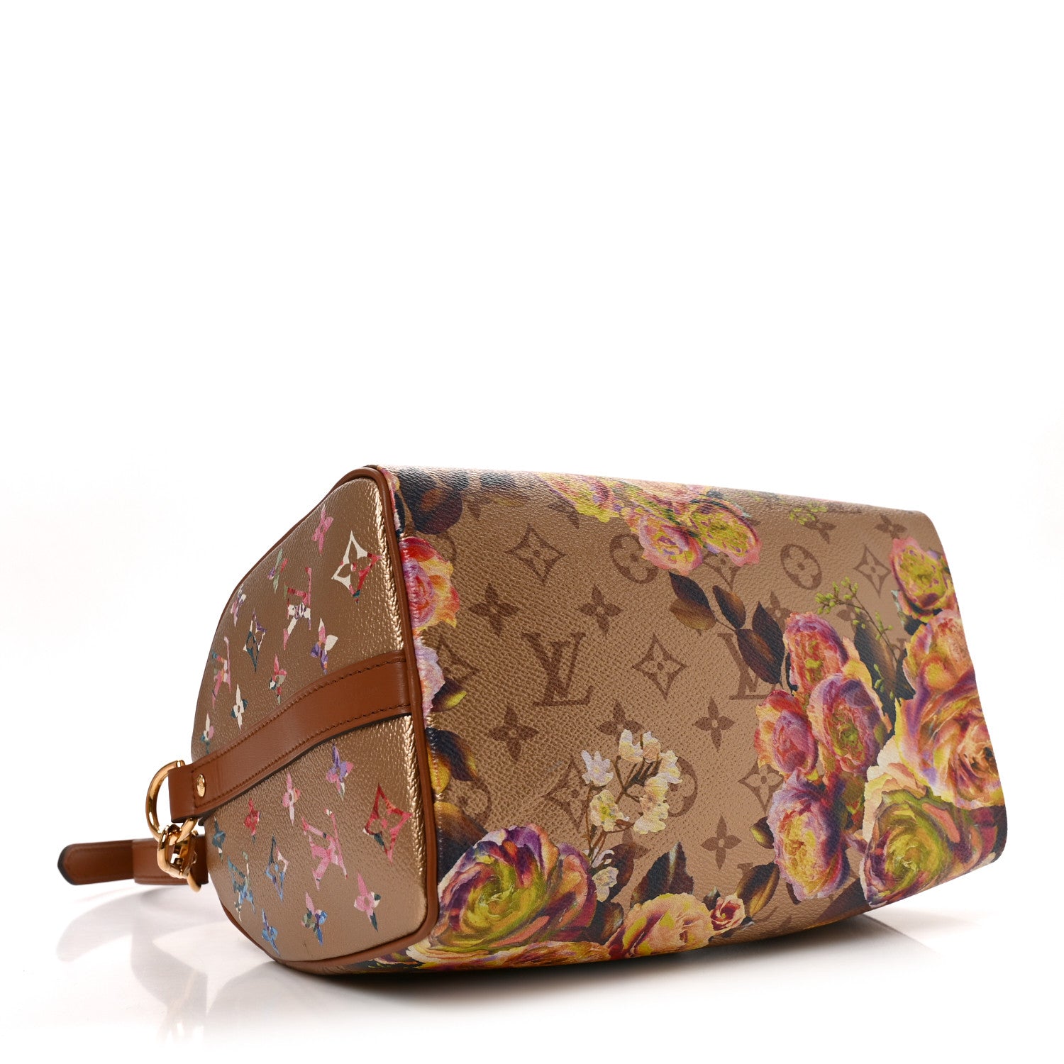 Louis Vuitton Metallic Monogram LV Garden Speedy Bandouliere 25 Gold 4 of 9