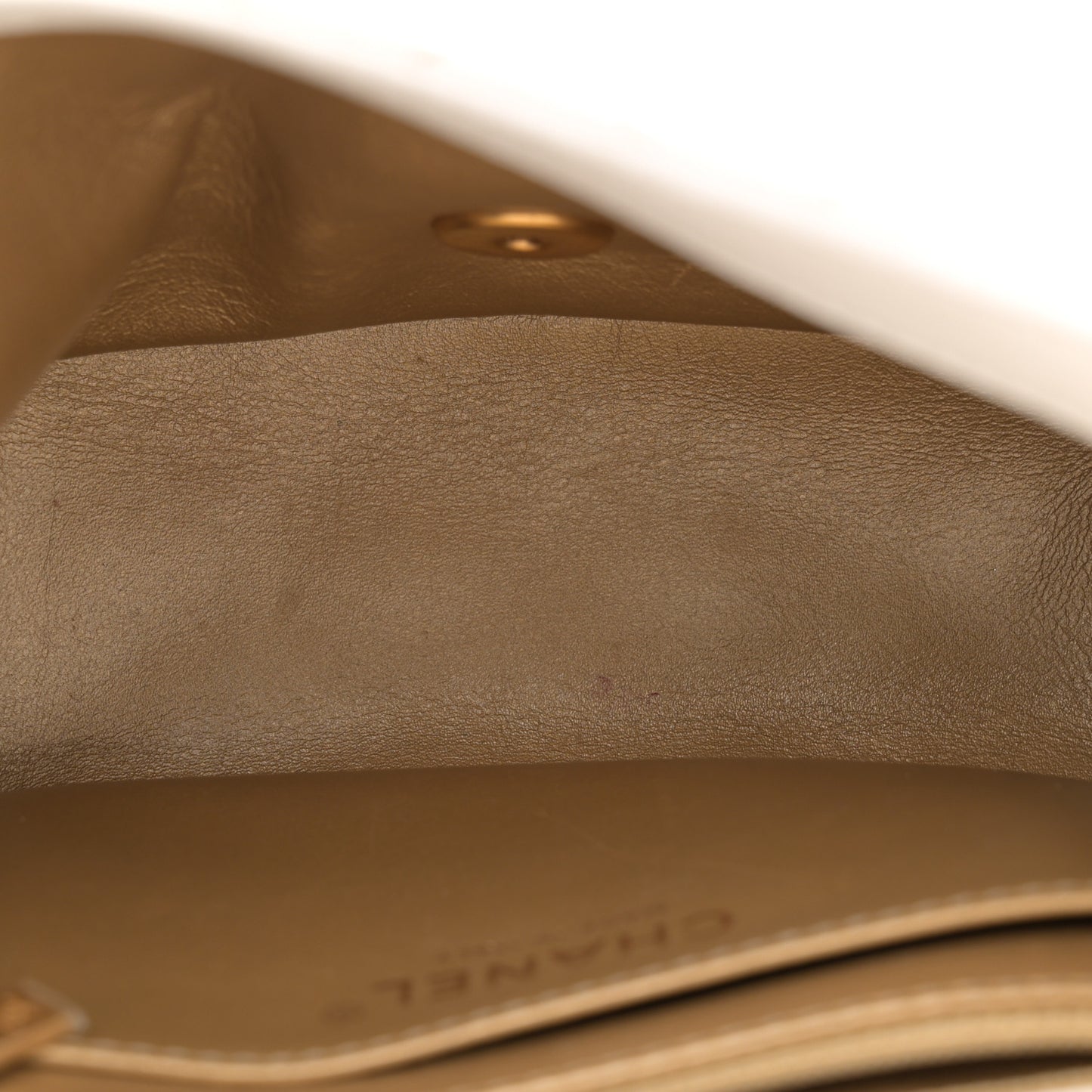 Lambskin Quilted Mini Pearl Crush Flap White