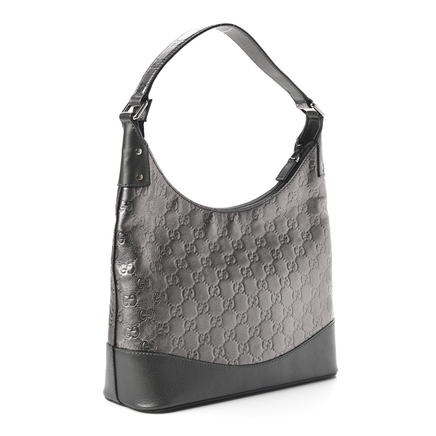 Guccissima Small Shoulder Bag Pewter