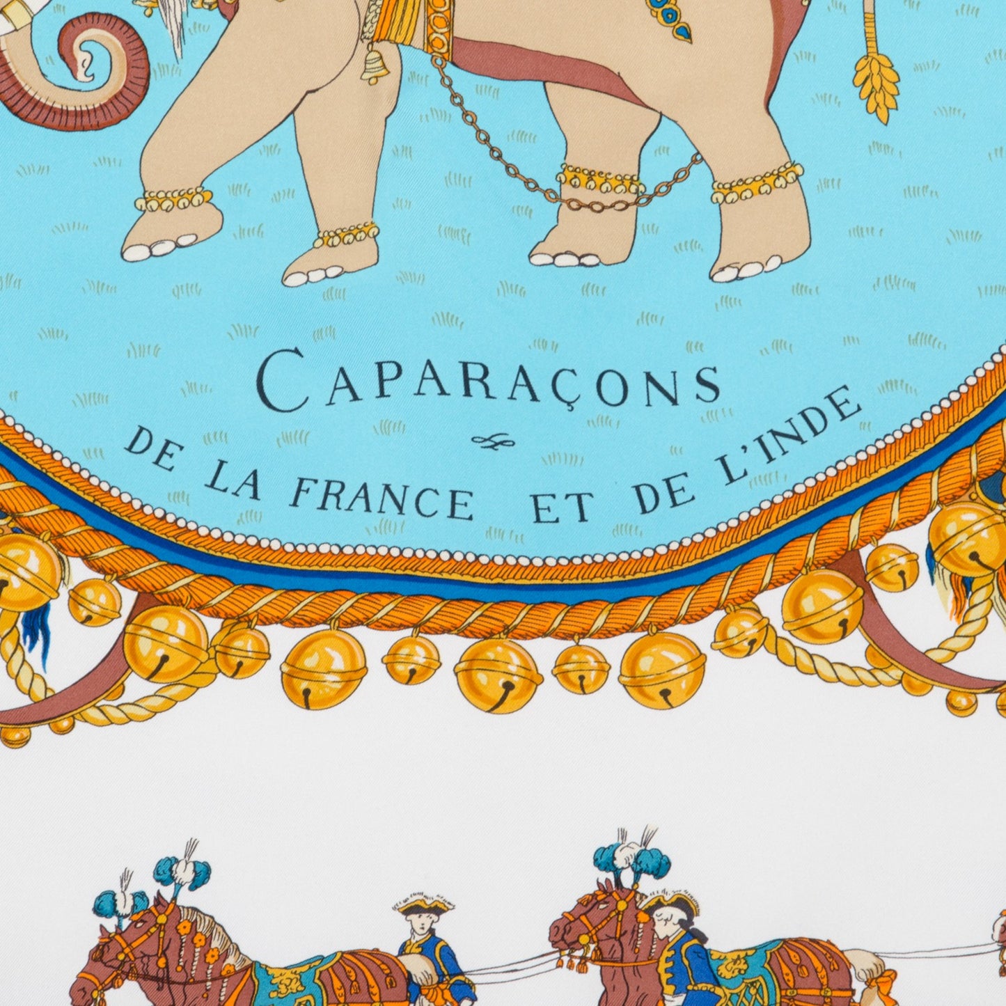 Silk Caparacons De La France Et De L'Inde Scarf 90
