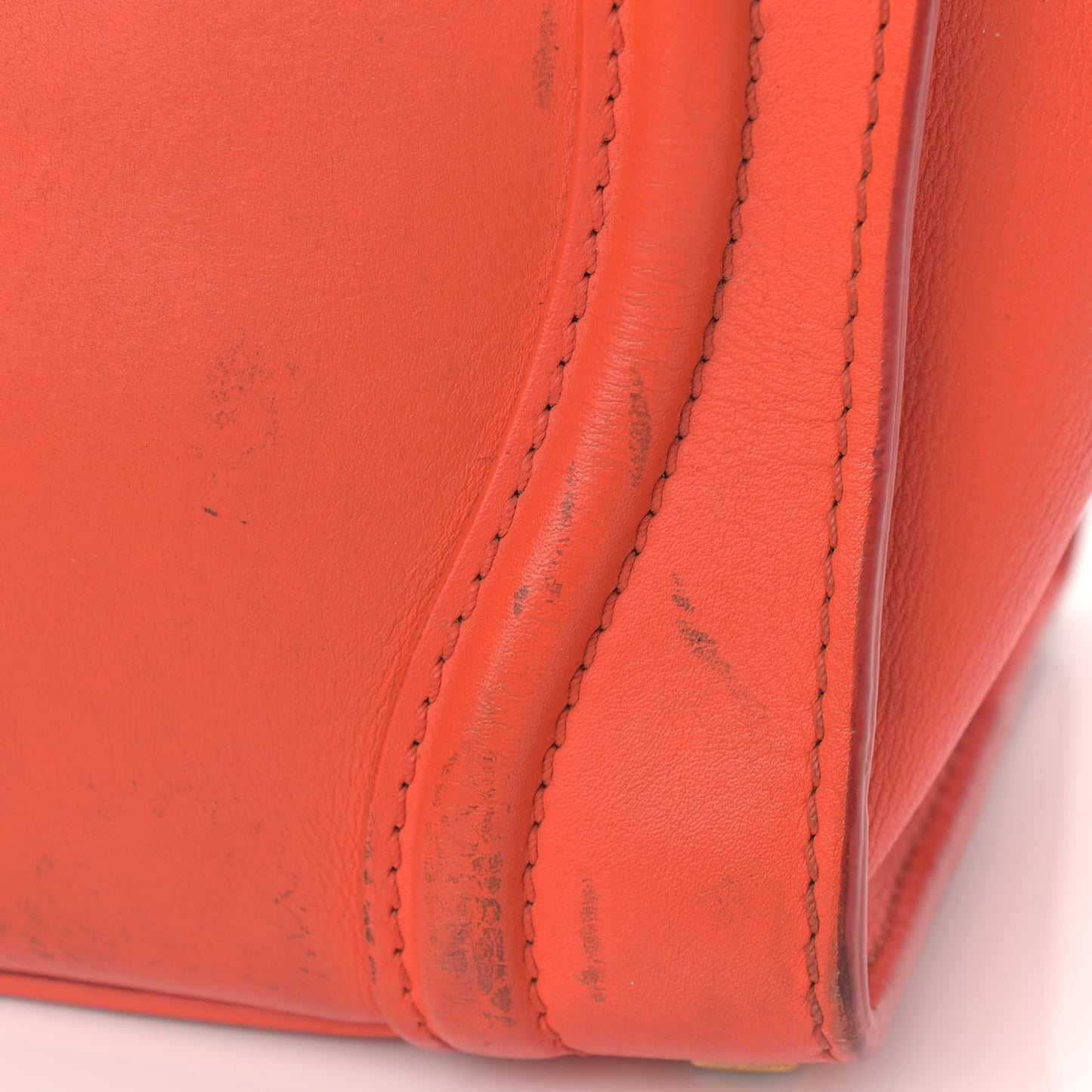 Smooth Calfskin Micro Luggage Bright Orange