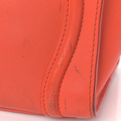 Celine Smooth Calfskin Micro Luggage Bright Orange 24 of 30