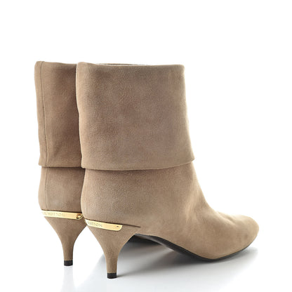 Louis Vuitton Suede Secrecy Ankle Boots 37.5 Taupe 4 of 9