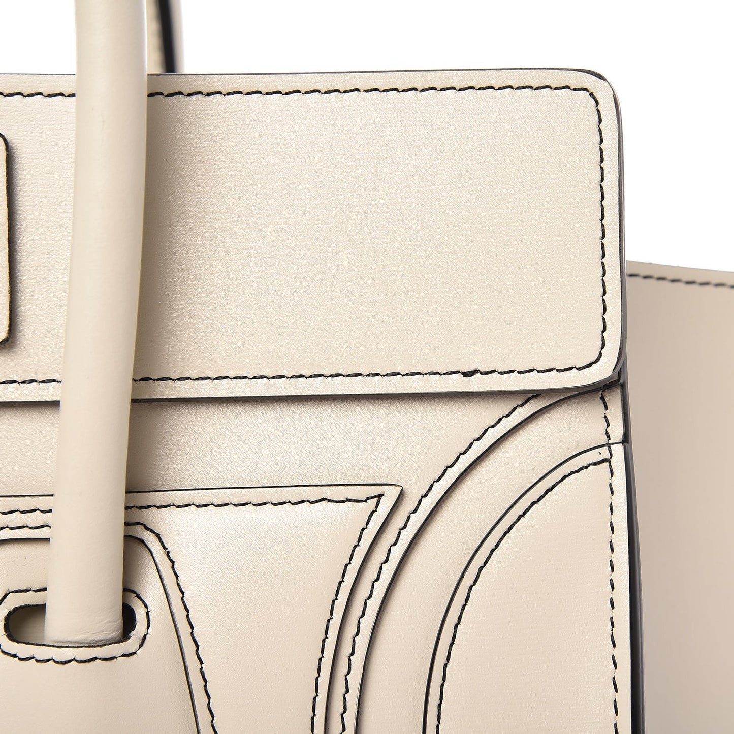 Satin Calfskin Micro Debossed Luggage White