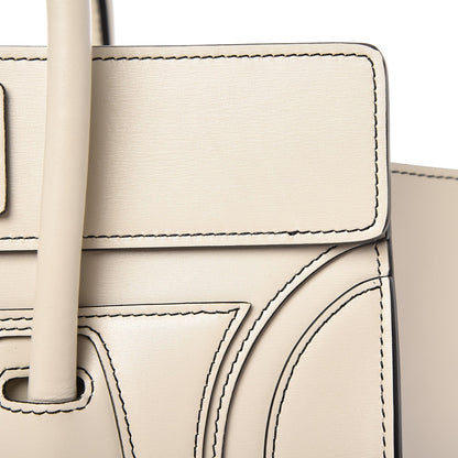 Celine Satin Calfskin Micro Debossed Luggage White 8 of 8