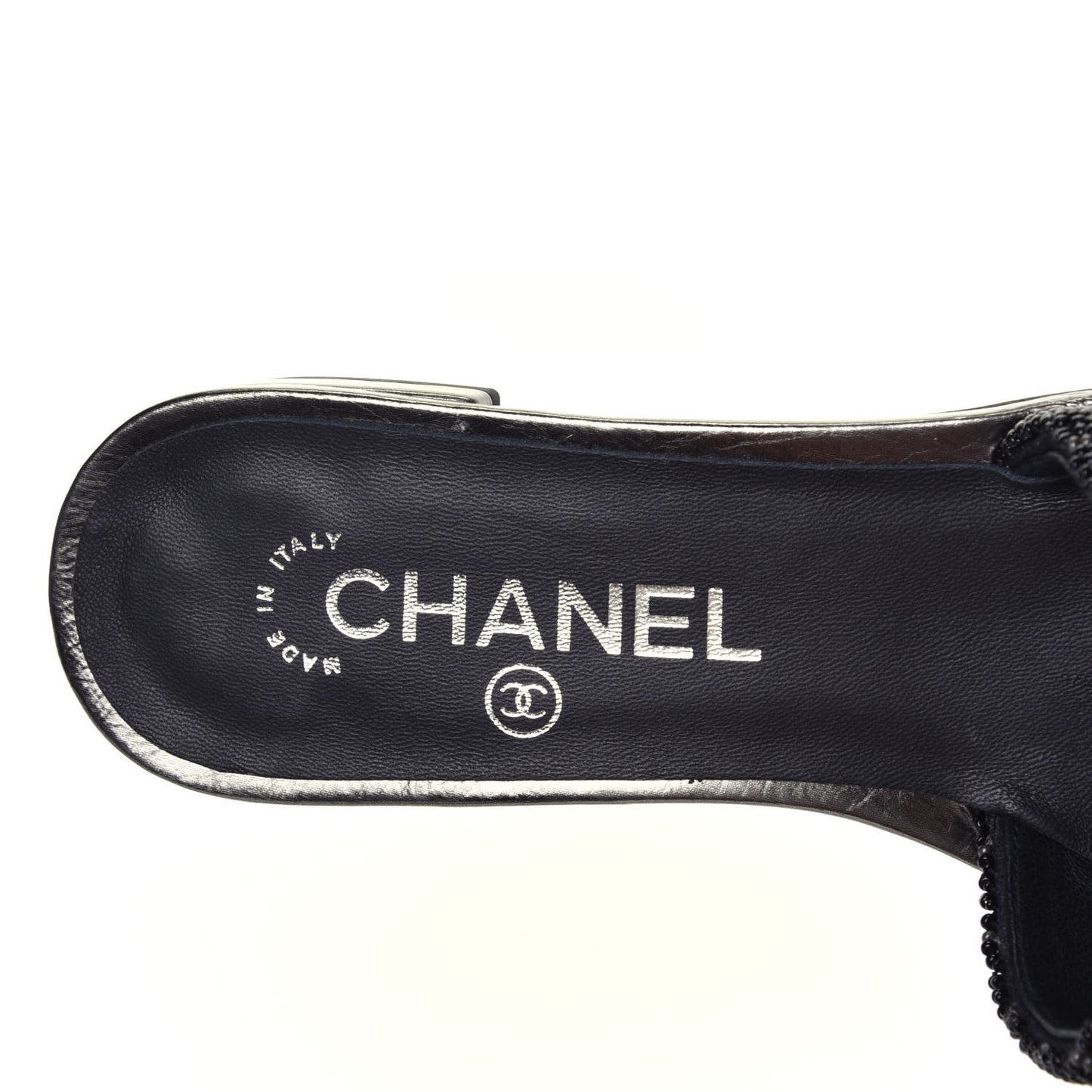 Pearl Embroidery CC Mules 36.5 Black