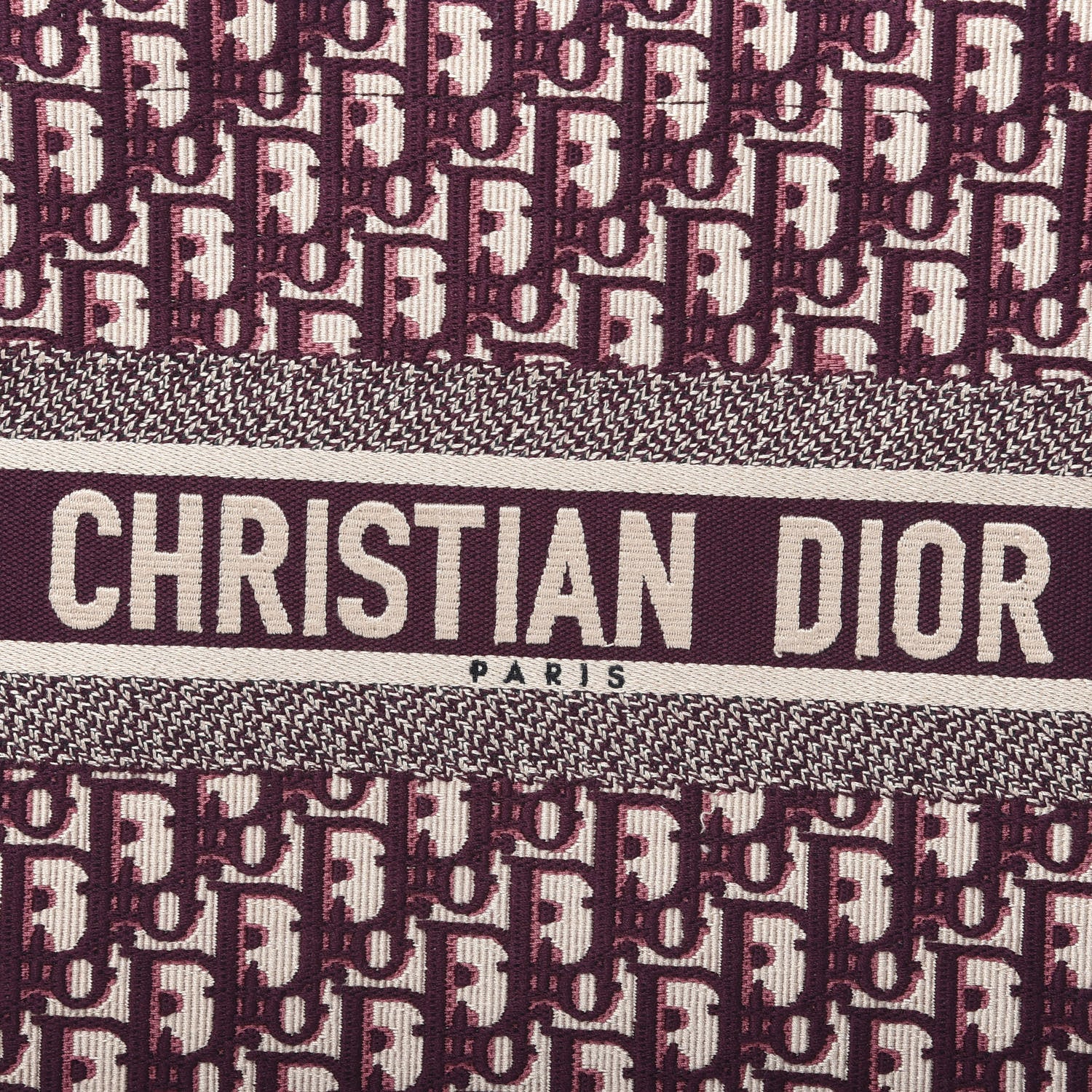 Christian Dior Oblique Medium Book Tote Burgundy Multicolor 5 of 10