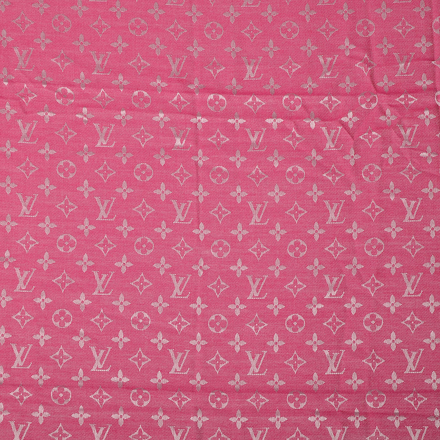 Wool Silk Monogram Denim Shawl Pivoine