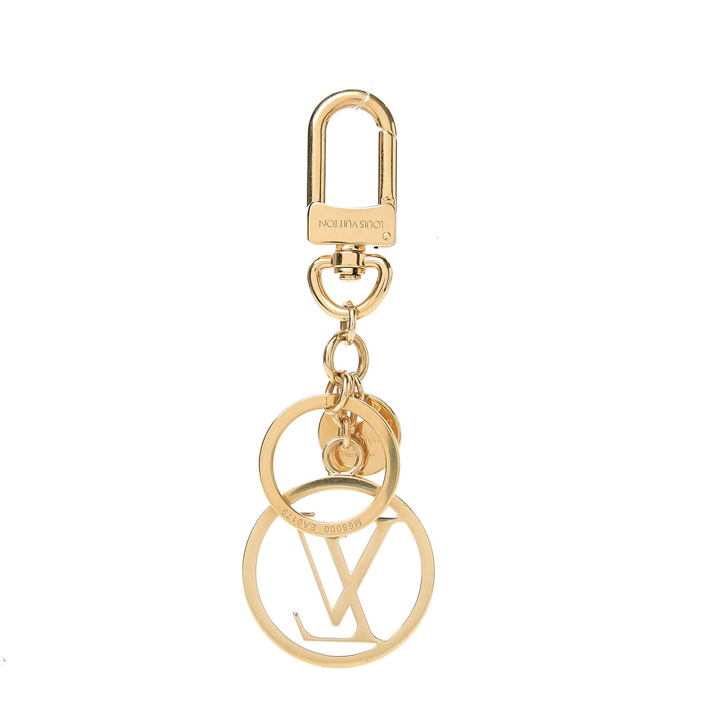 LV Circle Bag Charm Key Holder Gold
