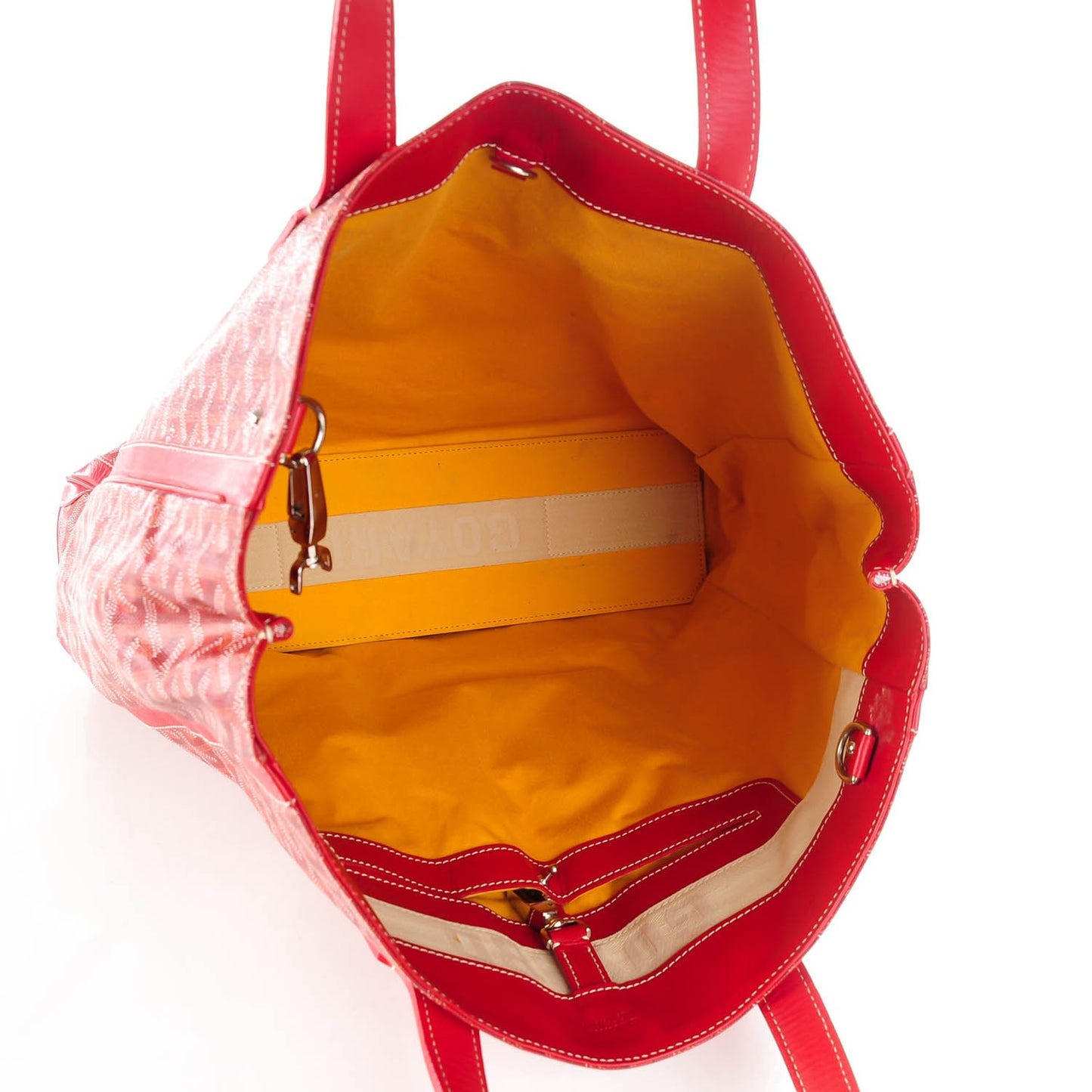 Goyardine Voltaire Tote Red