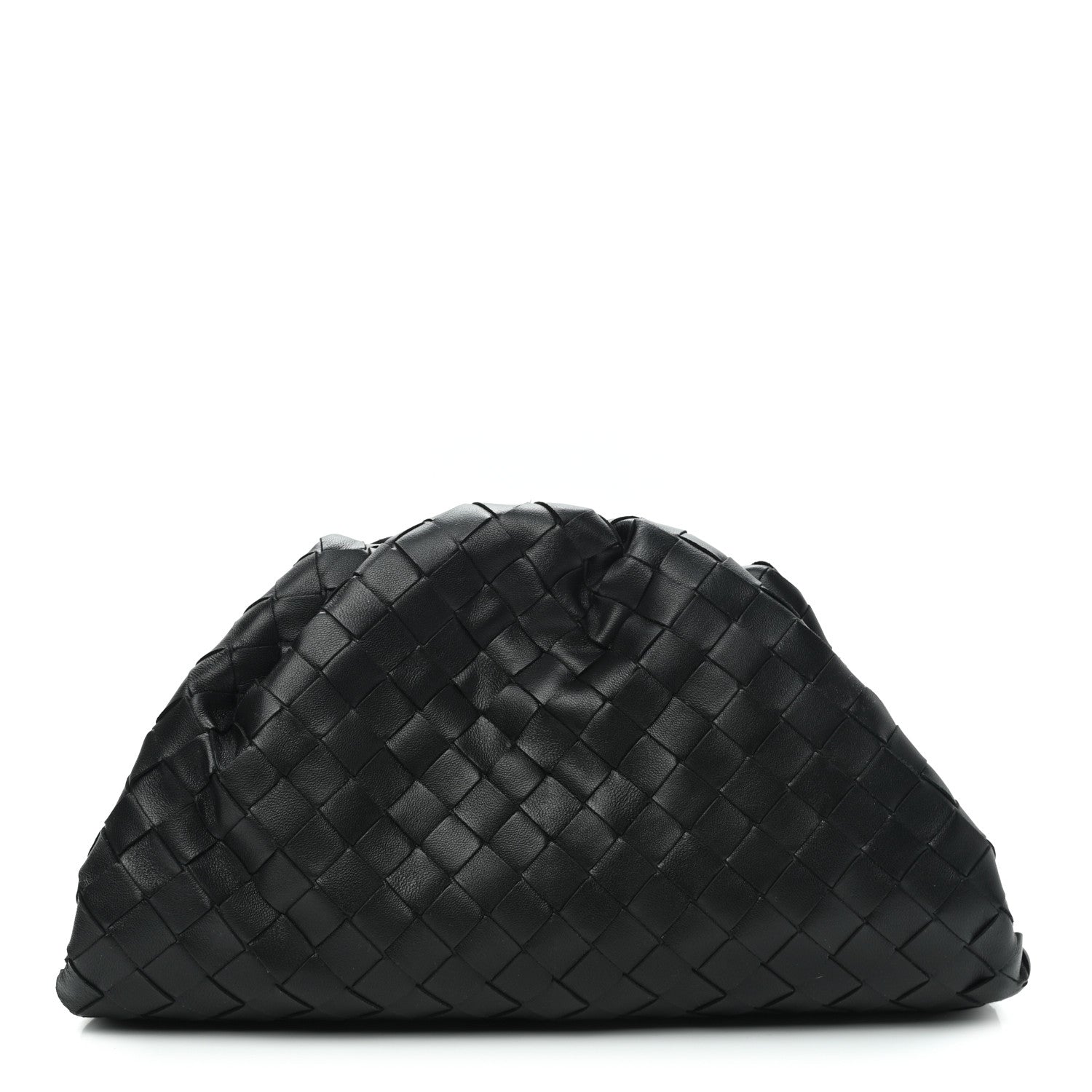 Bottega Veneta Nappa Maxi Intreccio The Pouch Oversized Clutch Black 1 of 7