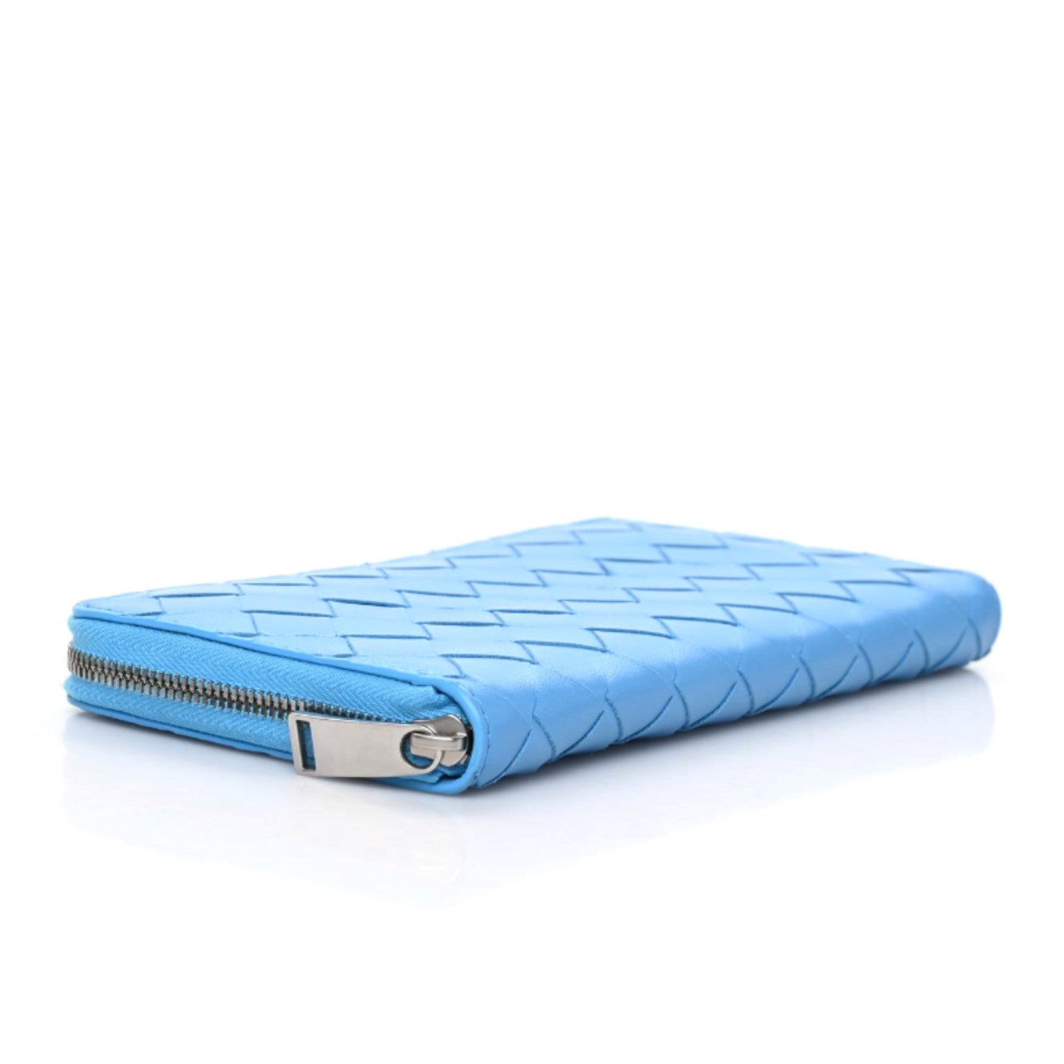 Bottega Veneta Nappa Intrecciato Zip Around Wallet Swimming Pool 4 of 6