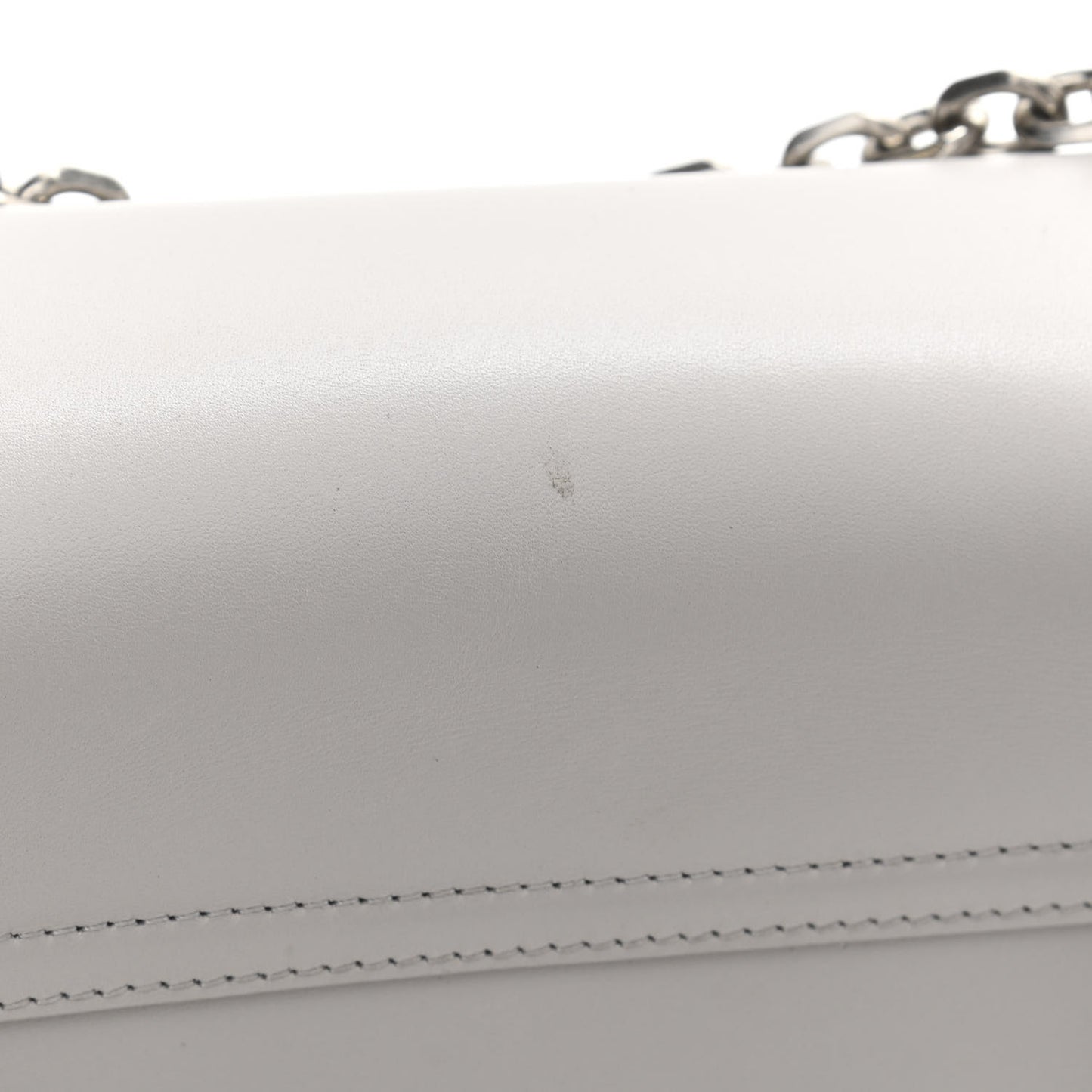Shiny Calfskin Medium C Bag Pale Grey