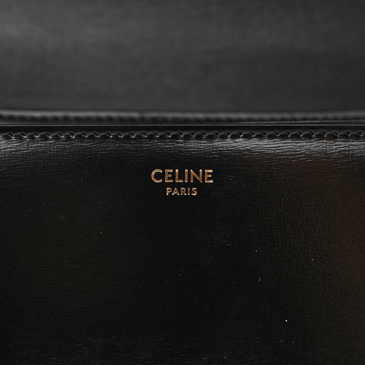 Shiny Calfskin Medium Triomphe Black