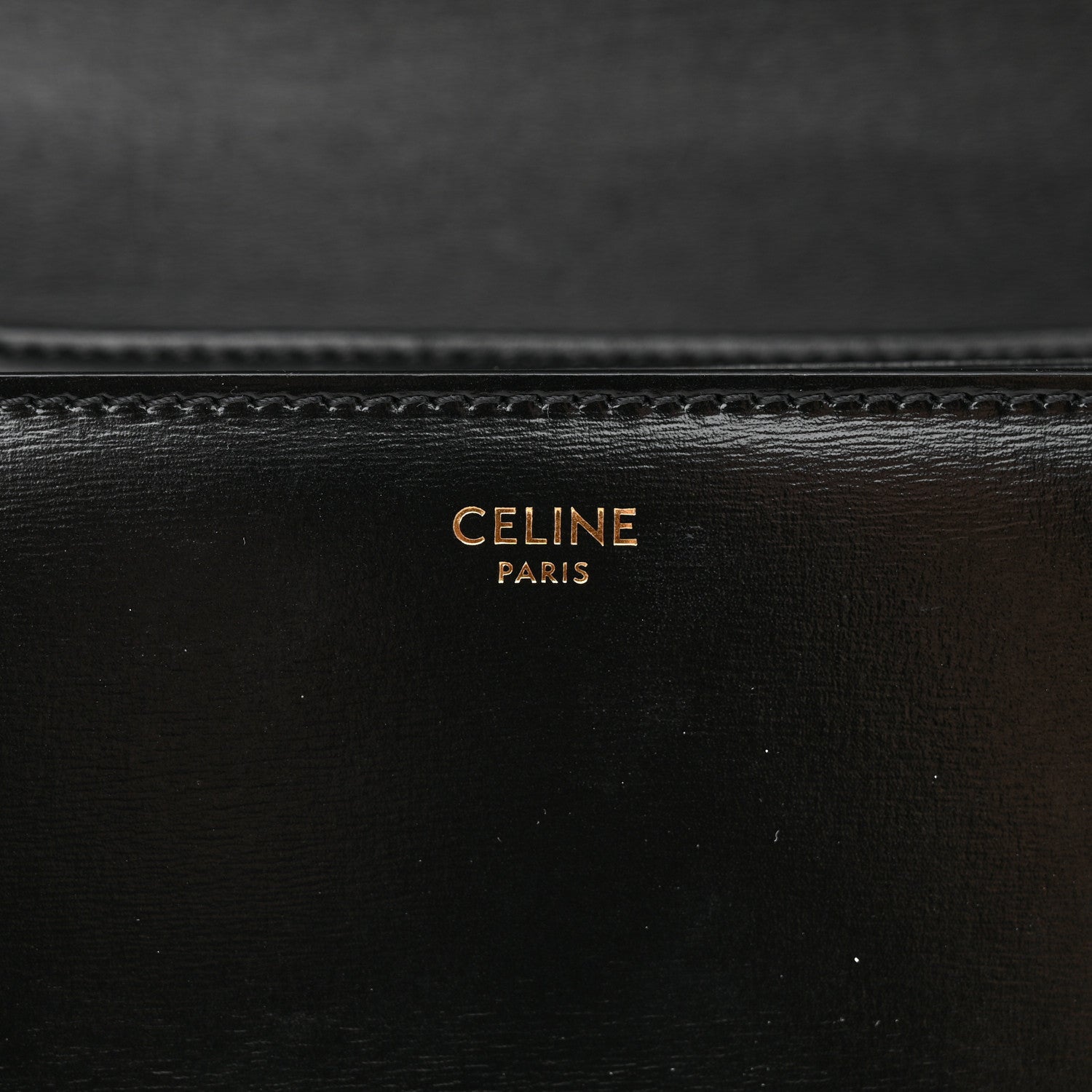 Celine Shiny Calfskin Medium Triomphe Black 6 of 17