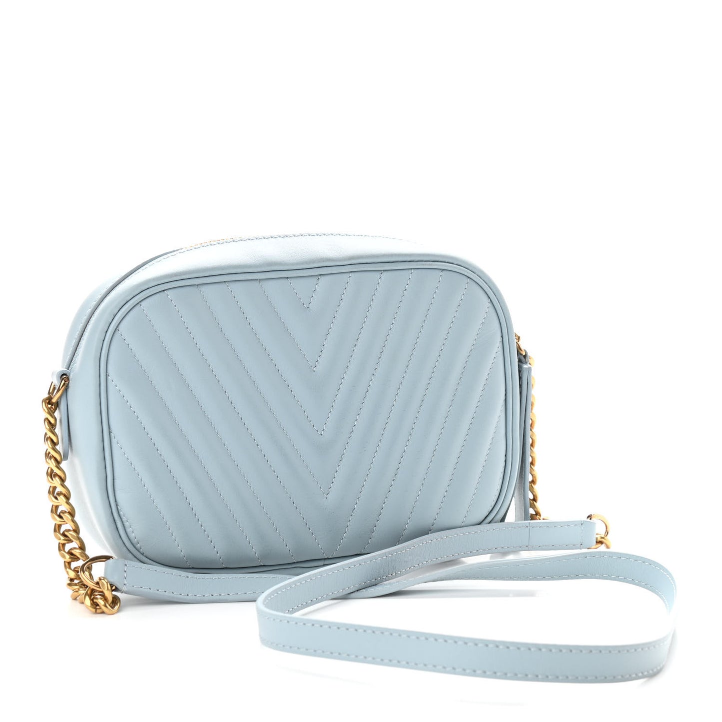 Calfskin New Wave Camera Bag Porcelain Blue