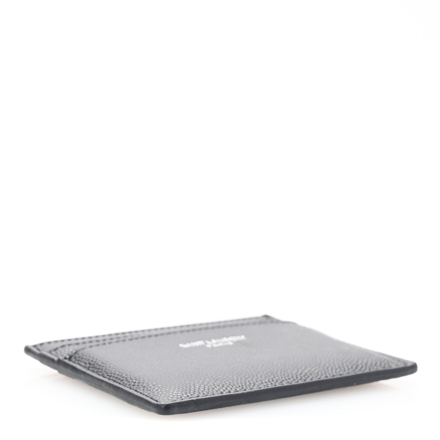 Saint Laurent Grain De Poudre Card Case Black 4 of 9