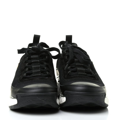 Chanel Velvet Calfskin Mixed Fibers CC Sneakers 38 Black 2 of 9