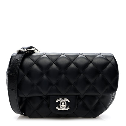 Chanel Calfskin Quilted CC Uniform Flap Belt Bag Black 1 of 10